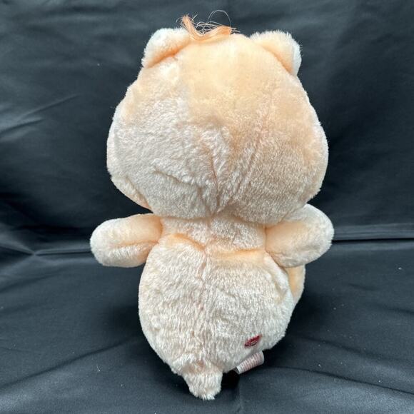 Vintage Care Bears Friend Bear 13” Plush Peach Orange Flowers Kenner 1983 - Picture 6 of 7